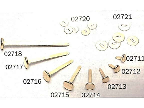 Round Head Paper Fasteners & Brass Washers