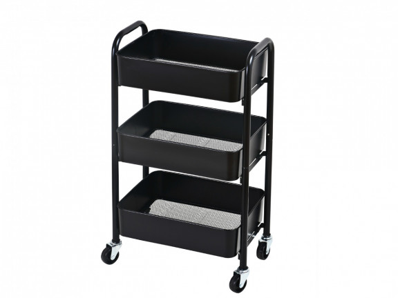 3-Tier Metal Rolling Utility Cart