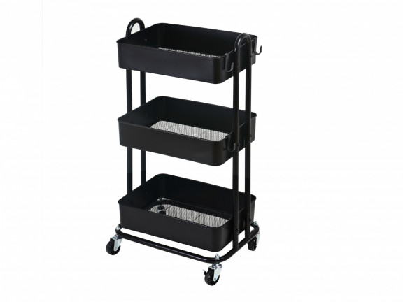 3-Tier Metal Rolling Utility Cart
