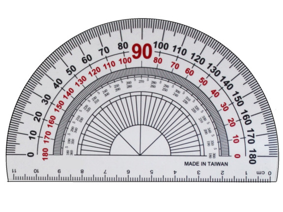 Semi-Circular Protractors (PVC material)