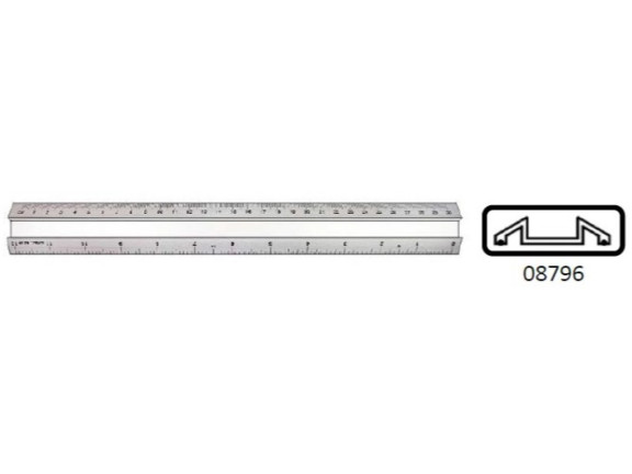 Aluminum Cutting Ruler – double slanting