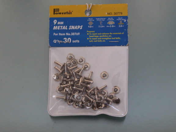 9mm Metal Snaps Punch For Leather Repairing